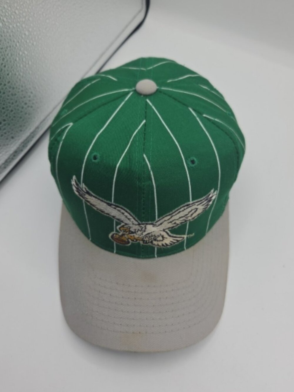 Starter The Classic Philadelphia Eagles Snapback Hat Green Pinstripe Vintage NFL - Picture 8 of 8